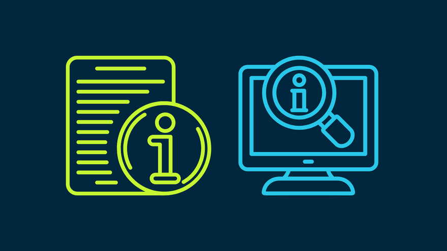 Graphic showing health information in text and online