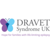 Dravet Syndrome UK logo featuring a stylised butterfly with purple and blue wings on the left. To the right, the text reads “DRAVET Syndrome UK” in dark grey, with a purple strapline underneath that says “Hope for families with life-limiting epilepsy.”