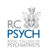 a detailed crest above the bold text 'RC PSYCH' in blue and gray, with 'Royal College of Psychiatrists' written below.
