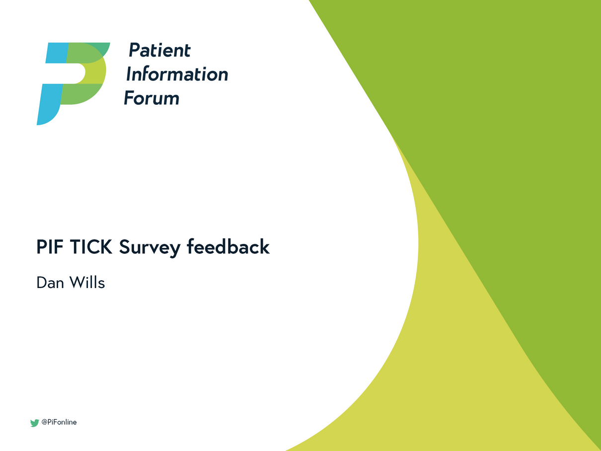 PIF TICK member feedback survey cover image