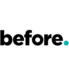 Before logo in black text and a turquoise dot.