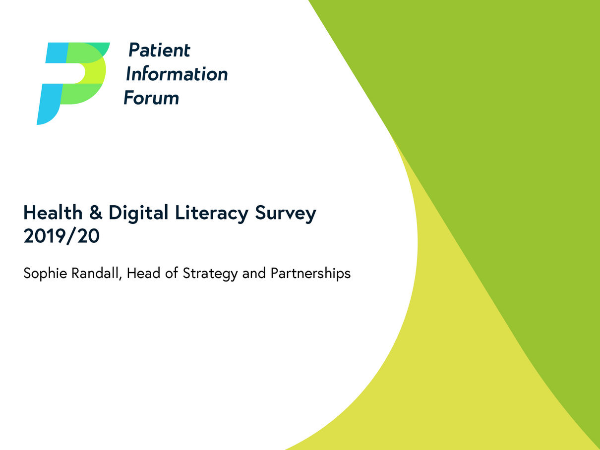 Sophie Randall, PIF – Health and Digital Literacy Findings and Recommendations cover