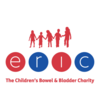 Children holding hands and the text ERIC, the children's bowel and bladder charity logo
