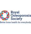 A colourful patterned 'O' alongside the text 'Royal Osteoporosis Society' and tagline 'Better bone health for everybody'.