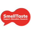 Smell Taste logo with a red speech bubble and the text SmellTaste, Support, Education, Research inside.
