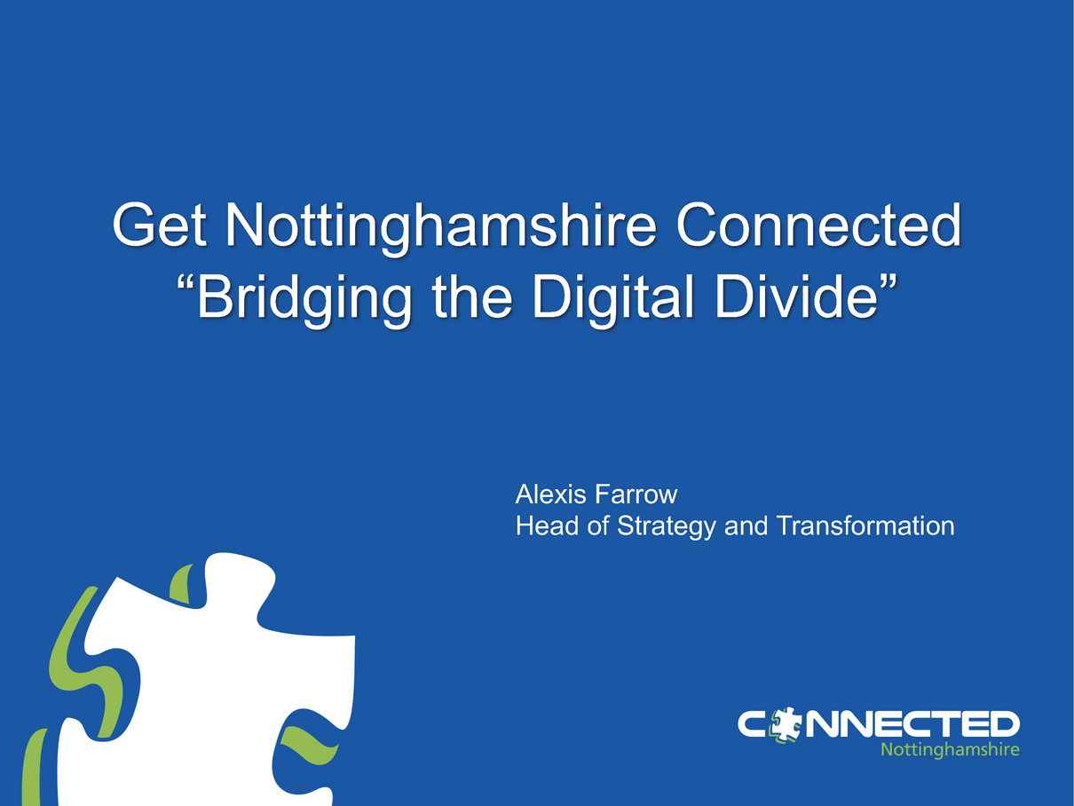 Alexis Farrow, Connected Nottinghamshire – Bridging the Digital Divide cover