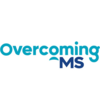 Overcoming MS logo with the word “Overcoming” in bold turquoise and “MS” in dark blue, featuring a curved turquoise line beneath the letter “o