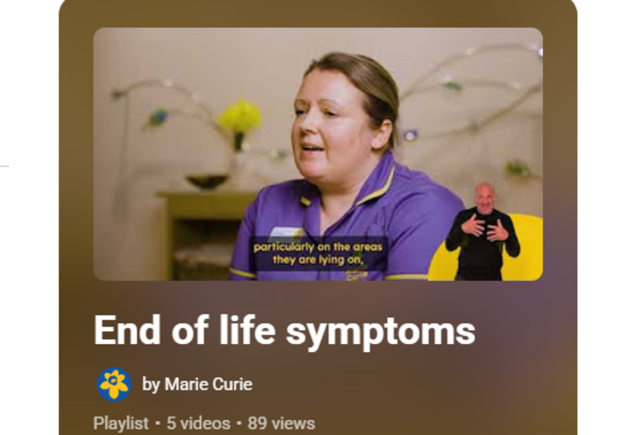Marie Curie launches new end-of-life information videos