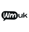 the letters WM in a speech bubble and the letters UK next to it