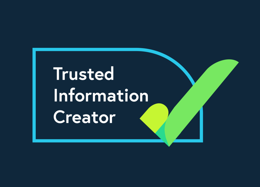 PIF TICK logo – A PIF TICK with the text Trusted Information Creator on a dark blue background