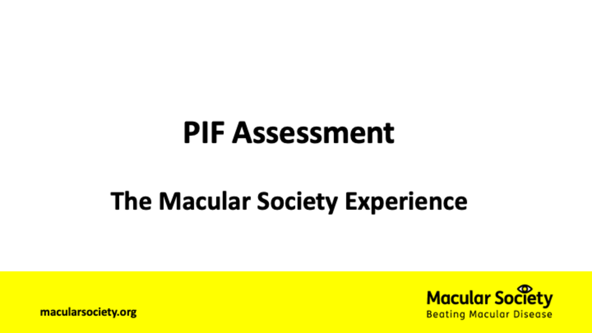 PIF TICK A&A - Macular Society cover image